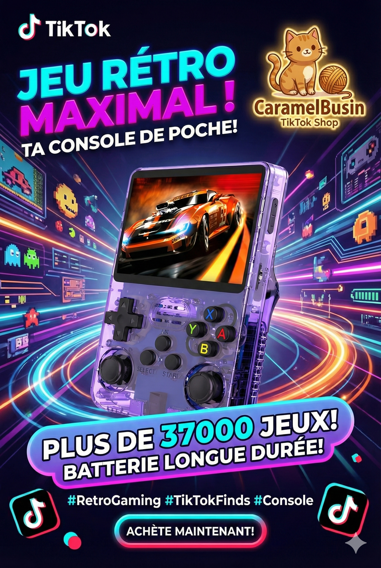 🕹️ Console Rétro R36S - Plus de 20 000 JEUX dans la poche ! 🤯 STOP ! Tu viens de trouver le cadeau ultime. 🎁