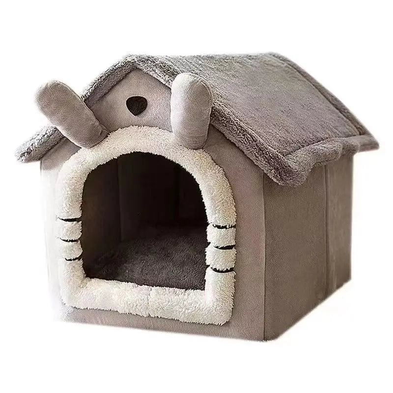 Niche D'Hiver Pliable & Ultra-Douce – Le Cocon Parfait pour Chat & Petit Chien 💤