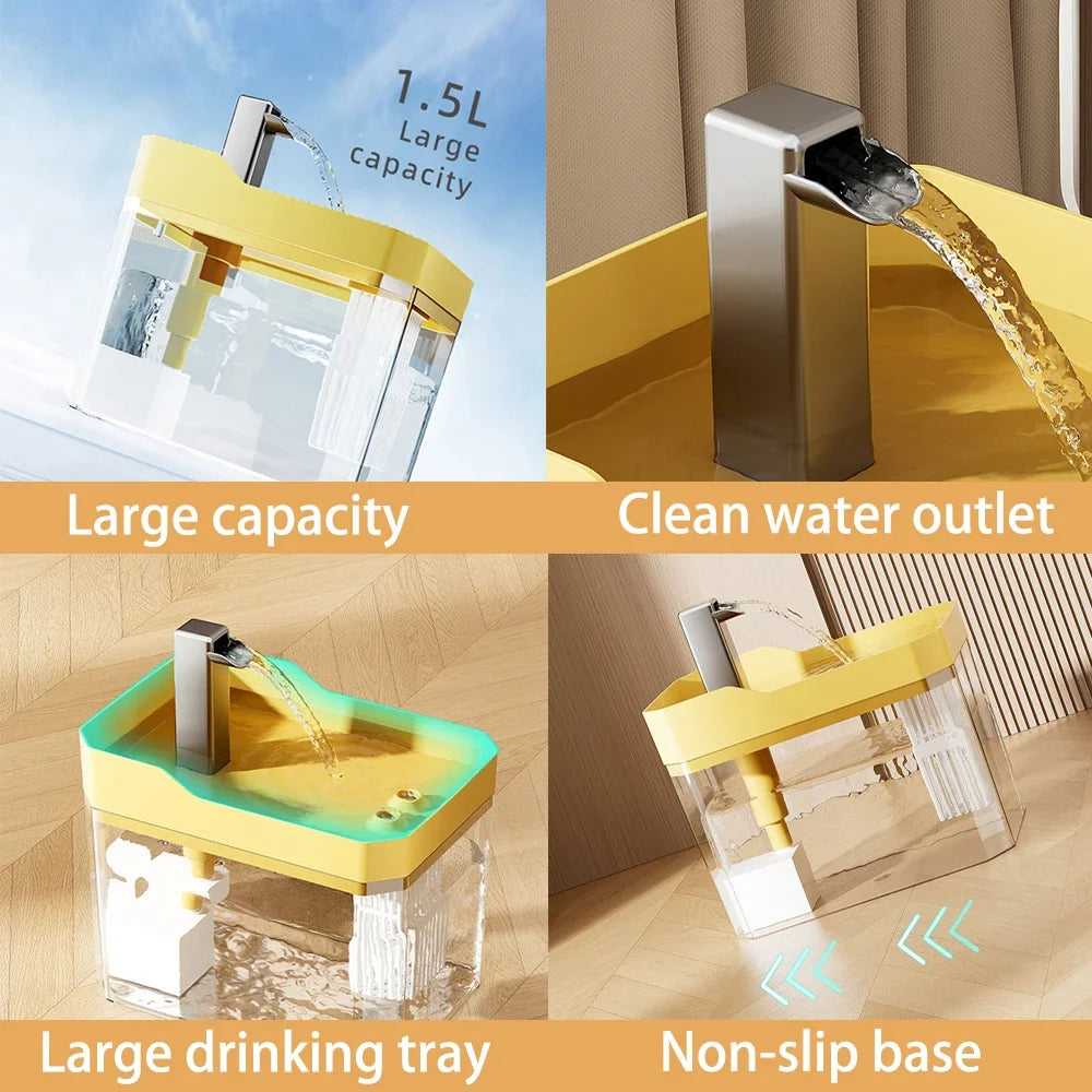 Fontaine à Eau 1.5L pour Chat & Chien – 3 Modes, Filtre Inclus & Silencieuse 🐱🐶