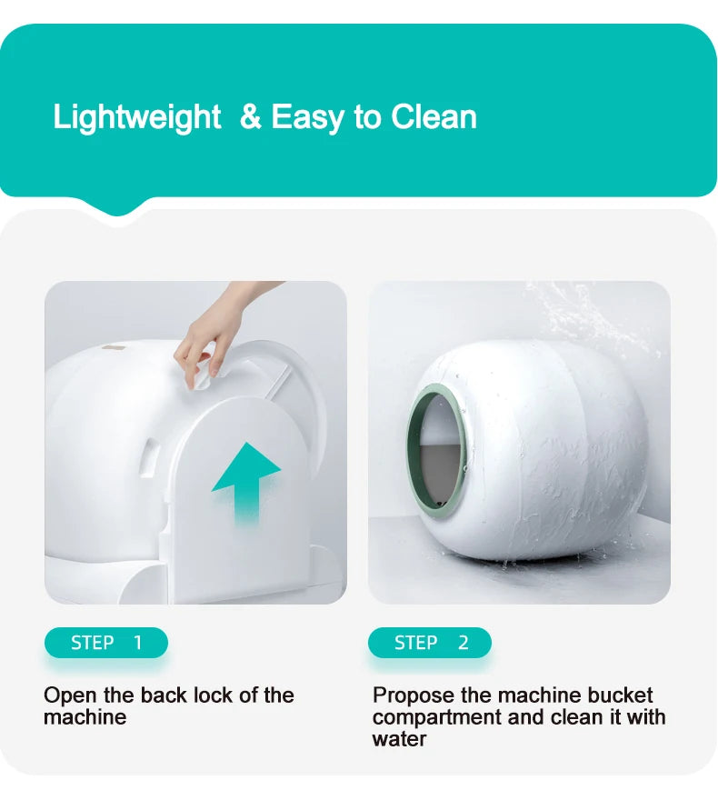 Litière Chat Robot VOFORD 65L – Auto-Nettoyante, Anti-Odeur & App (Français) 🐈✨