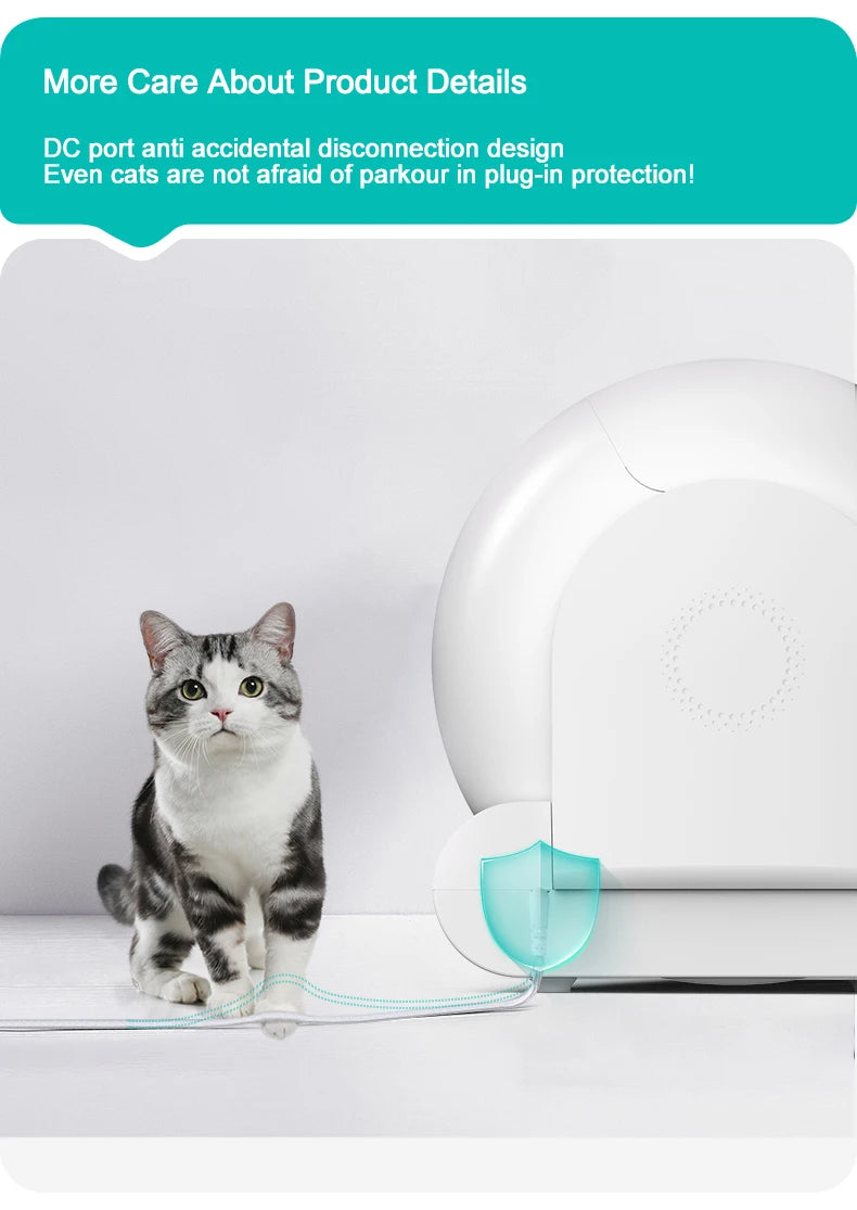 Litière Chat Robot VOFORD 65L – Auto-Nettoyante, Anti-Odeur & App (Français) 🐈✨