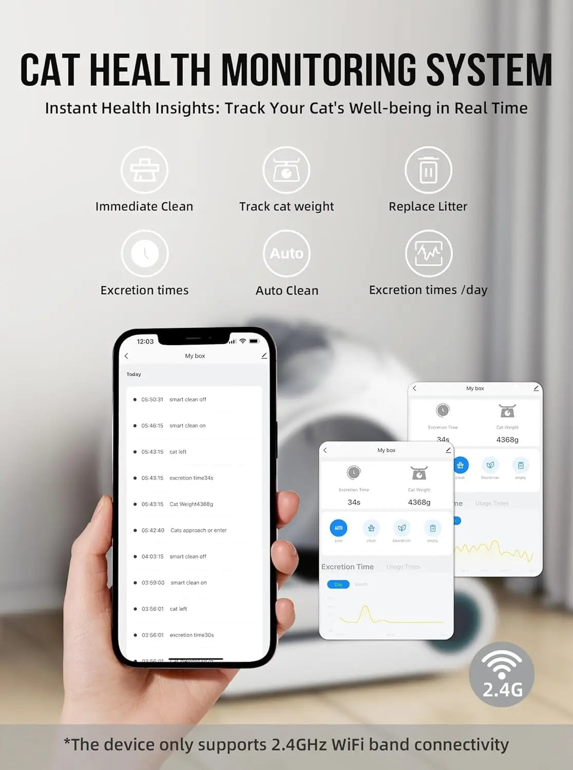 Litière Chat Robot VOFORD 65L – Auto-Nettoyante, Anti-Odeur & App (Français) 🐈✨